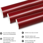 TECKWRAP Permanent Adhesive Vinyl 12" x 10ft, Matte Wine Red