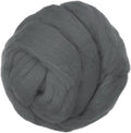 PATIKIL Wool Roving Yarn, 80G/2.82OZ Soft Felting Wool Pure Chunky Roving Yarn Bulk for Needle Felting Knitting Blanket Spinning Weaving DIY Craft, Black Gray