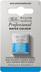 Winsor & Newton Professional Water Colour Paint, Half Pan, Winsor Blue Green Shade