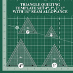 Quilting Acrylic Template Set | Precision Tools for Quilting Enthusiasts | Triangle Design | Includes Sizes 4", 3", 2", 1" | 1/8 Clear Acrylic | 1/4" Seam Allowance for Accuracy