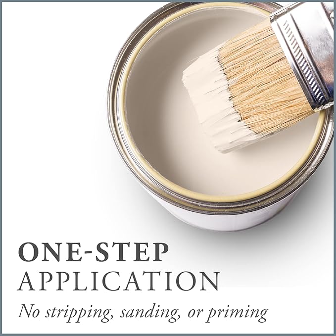 AMY HOWARD AT HOME Chalk-Based One Step Paint for Furniture, Cabinetry, Decor, Finish, and More | No Stripping, Sanding, or Priming | Ultra-Light Base | 16 Ounce | Linen