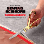 Professional Fabric Scissors，10" Sewing Scissors, Heavy Duty Shears for Fabric,Leather,Raw Materials,Dressingmaking,Upholstery Shears for Dressmakers Students Office Crafting