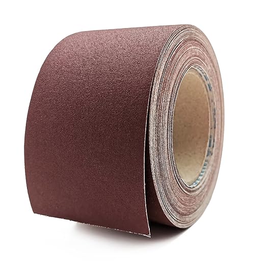 240 Grit Sandpaper Roll, 3 Inch x 49 Feet Emery Cloth Roll Aluminum Oxide Abrasive Paper Roll Continuous Sandpaper for Metalworking, Woodworker, Furniture Repair, Sanding Automotive Plumbing