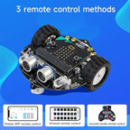Yahboom Microbit V2 Start Robotic for Kids STEM Education Toy Car Kit DIY Programmable with Tutorial Super Cost-Effective (Robot with Micro:bit V2)