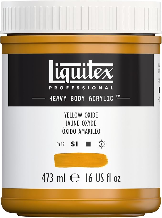 Liquitex Professional Heavy Body Acrylic Paint, 16-oz (473ml) Pot, Yellow Oxide