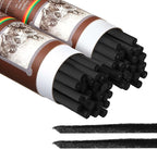 Gueevin 50 Pcs Willow Charcoal Sticks, Willow Charcoal, Artists, Beginners, Students, Perfect for Sketching, Drawing, Shading, and Fine Art Christmas Gifts for Art (7-9mm)