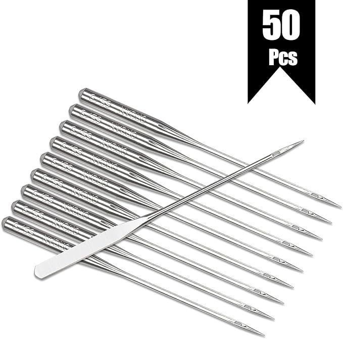 50PCS Embroidery Sewing Needles for Brother Machine Needles Size 65/9 130/705H HAx1 Sewing Needles Machine for Brother Sewing Machine