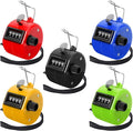 Handheld Mechanical Counter Clicker, 5 Pcs 4-Digital Number Tally Click Counter for School Event Golf Sports Office Stadium