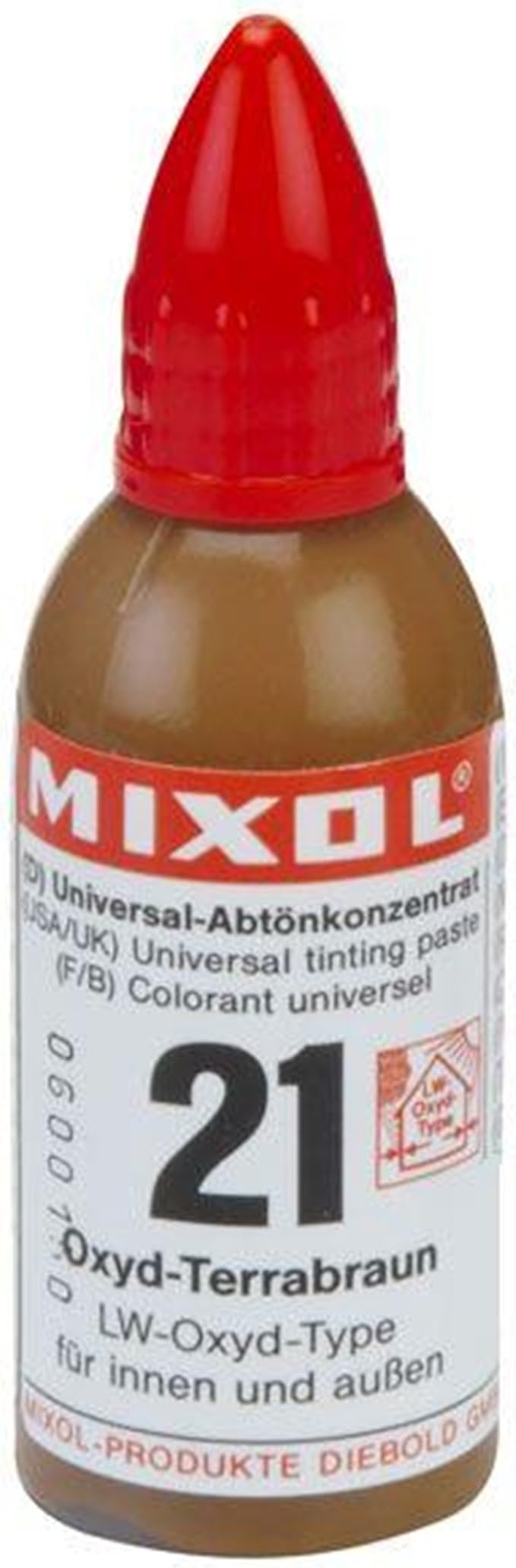 Mixol Universal Tints, Oxide Terra Brown, #21, 20 Ml