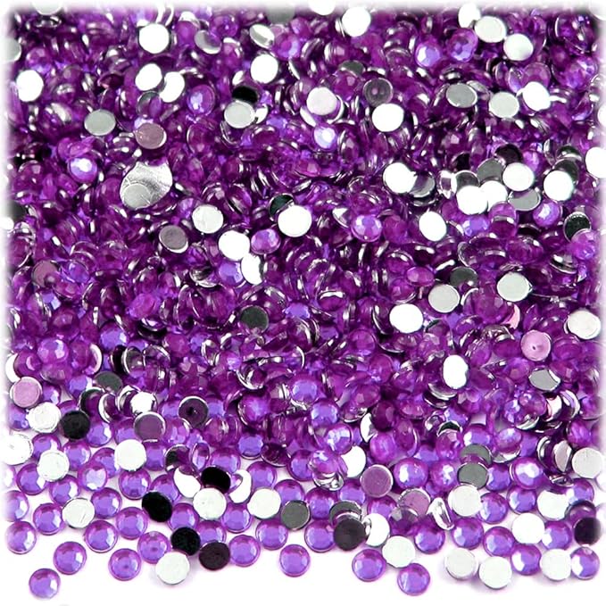 The Crafts Outlet 1,440pc Rhinestones Round 3mm (10ss) Flatback Aqua Blue AQA