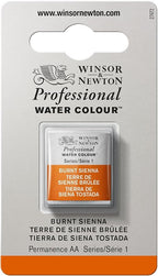 Winsor & Newton Professional Water Colour Paint, Half Pan, Burnt Sienna