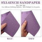 Sandpaper 240 Grit,Wet Dry Sanding Sheets,High Performance Ceramic Abrasive Sand Paper for Wood Furniture Finishing,Metal Grinding,Automotive Polishing,9 x 3.6 Inch,25-Pack
