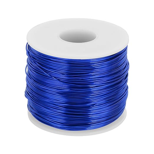 MECCANIXITY 18 Gauge Anodized Aluminum Craft Wire Bendable Bonsai Training Wire 492 Feet 1mm for Sculpting Crafts Wreath Floral Beading Jewelry Making, Dark Blue