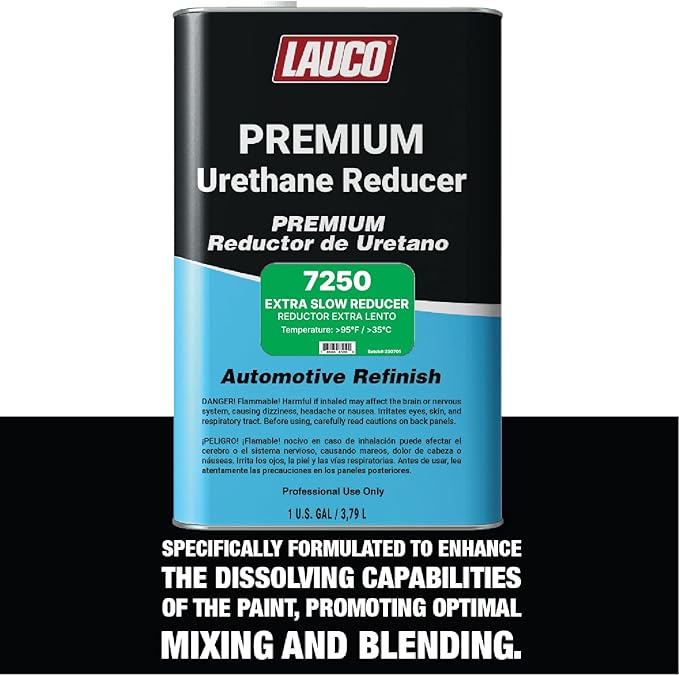 Extra Slow Urethane Grade Reducer (7250), 2 Gallons, > 95°F - For Automotive Paint and Industrial Paint Use - High Performance Automotive Grade﻿