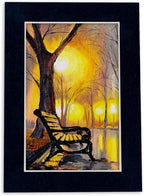 Pack of TEN 8x10 Mats Bevel Cut for 5.5x8.5 Photos - Acid Free Navy Suede Precut Matboards For Pictures, Photos, Framing - 4-ply Thickness