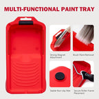 Mister Rui Paint Tray Set, 4 Inch Paint Tray and Liners-6 Pack, Sturdy Plastic Paint Tray with 5 Tray Liners, Paint Pan Liners, Small Paint Trays for Painting