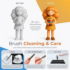 Nicpro 36pcs Paint Brush Set, Professional Paintbrushes with Palette Knife and Cloth Roll, Suitable for Artists and Beginners for Acrylic Painting, Oil, Watercolor, Gouache