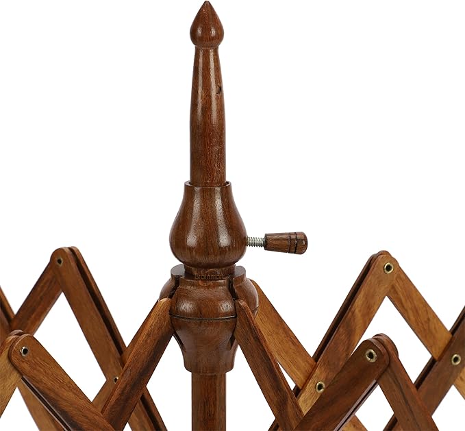 Bhartiya Handicrafts Rosewood Table Top Yarn Swift | Hand Operated Yarn Winder Swift | Yarn Winder for Swift Winding Lines (Design 2)