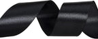 1 1/2 Inch Black Solid Satin Ribbon, 50 Yards Craft Fabric Ribbon for Gift Wrapping Floral Bouquets Wedding Party Decoration