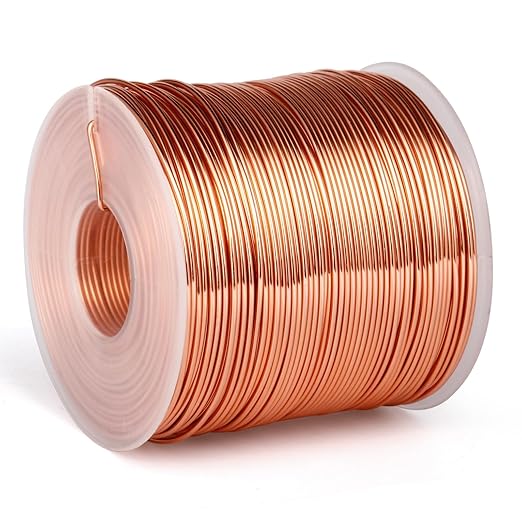 328 Feet Aluminum Craft Wire, 18 Gauge Copper Bendable Soft Metal Aluminum Wire Roll Bulk for DIY Crafts Sculpting Jewelry Making