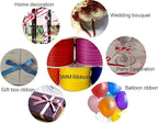 1/8" Grosgrain Ribbon - 720 Yards Assorted Colors - 3mm Fabric - DIY Crafts, Balloons, Florists, Showers (Pack of 12)