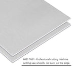 2Pack 6061 T651 Aluminum Sheet Metal 8 x 8 x 1/32(0.8MM) Inch Flat Plain Thin Aluminum Plate Covered with Protective Film, Heat Treatable Rectangle Aluminum Metal Plate for Crafting, DIY, Industrial