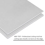2Pack 6061 T651 Aluminum Sheet Metal 12 x 12 x 1/32 Inch Flat Plain Aluminum Plate Covered with Protective Film, Rectangle Aluminum Metal Plate for Crafting, DIY, Industrial, 0.8mm Thick