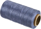 MECCANIXITY Waxed Thread,197 Yard 1mm 210D Flat Wax Thread Polyester Waxed String for Leather Sewing Hand Weaving Book Binding Home Decoration,Gray Blue