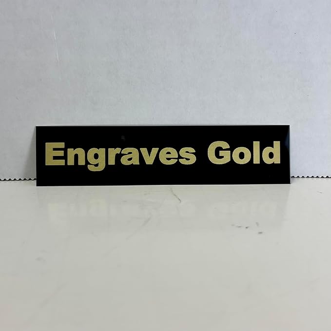 Blank Metal Plates for Laser Engraving - 4 Pack | Aluminum Sheets 0.020" Thick | CO2, Diode, Fiber Laser Compatible | Multiple Sizes & Colors (Black (engraves gold), 1.5x3 inch)
