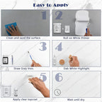 NADAMOO White Marble Countertop Paint Kit for Kitchen Bathroom, Counter Top Refinishing Kit Cover Up to 35 SQ. FT.