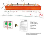 ERLLE - Wooden Cribbage Board Game Set, Continuous 3 Track Wooden Board, 9 Metal Pegs, 2 Decks of Cards, Sliding Lid and Storage, Unique Cribbage Boards,Travel Portable Cribbage Game Sets