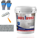 Louis Forest Epoxy Floor Paint, High-Gloss Marble Effect Coating, Epoxy Colored Sand Floor Paint, Wear-Resistant and Non-Slip for Indoor Outdoor (0.5KG-Sesame gray)