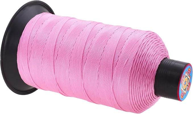 Mandala Crafts Bonded Nylon Thread - Pink Heavy Duty Sewing Threads - 800 YDs Size 277 840D T270 Tex 270 for Leather, Jeans, Weaving, Outdoor, Marine, Upholstery