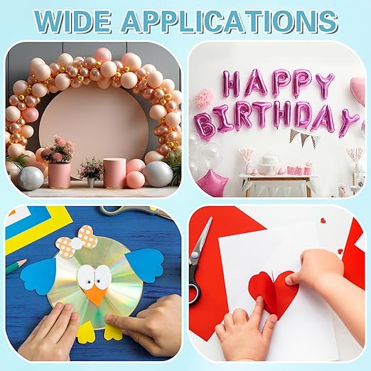 UPINS Glue Points Dots, 1500Pcs Balloon Glue Adhesive Dots Double Sided Removable Glue Tape Dots for Balloons Crafts Decoration, 6 mm