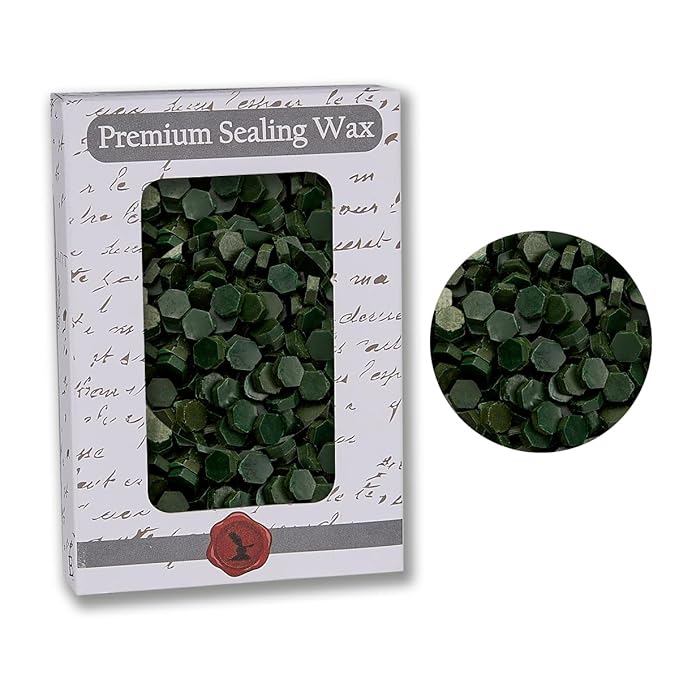 Nostalgic Impressions Forest Green Premium Sealing Wax Beads 2 OZ. - 350 pcs