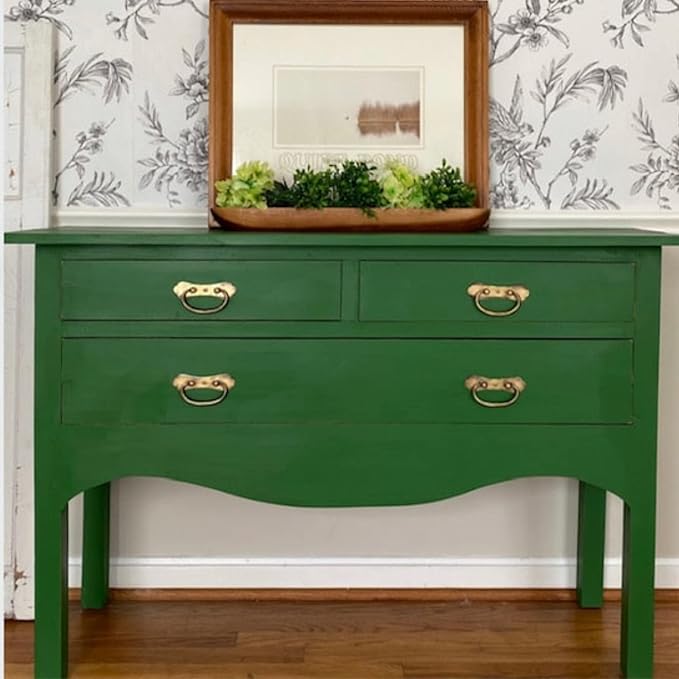 Dixie Belle Paint Company Chalk Finish Furniture Paint - Evergreen (4oz) - Matte Bold Green Chic Chalk Mineral DIY Furniture Paint