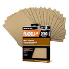 Fandeli 36027 220 Grit Multipurpose Sandpaper Sheets, 9" x 11", 25-Sheet