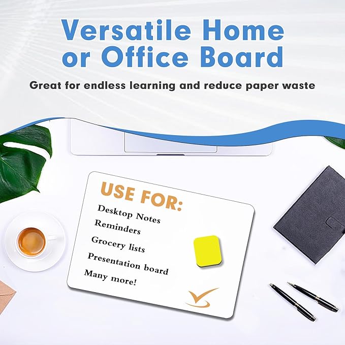 Dry Erase Lapboards, HERKKA 35 Pack Double Sided Small Dry Erase Whiteboards 9 x 12.5 Inch with 35 Erasers, Small Dry Erase Boards for Classroom Teacher Supplies, Personal White Boards for Students