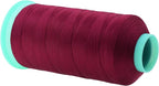 Mandala Crafts Bonded Nylon Thread Wine Heavy Duty Sewing Threads - 2843 YDs Size 46 210D T45 Tex 45 Thread for Leather Jeans Weaving Outdoor Marine Upholstery Threads