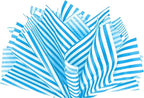 Flexicore Packaging Turquoise Blue Pin Stripe Print Gift Wrap Tissue Paper Size: 15 Inch X 20 Inch | Count: 10 Sheets | Color: Turquoise Pin Stripe