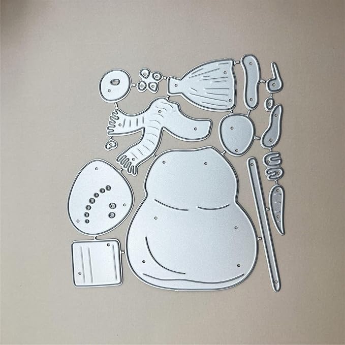 Festivals Metal Cutting Die for Scrapbooking, Christmas Cut Stencils for DIY Scrapbook Photo Album Decorative Paper Card, Card Making Supplies, Embossing (Snowman 4.2 x 3.9 in)