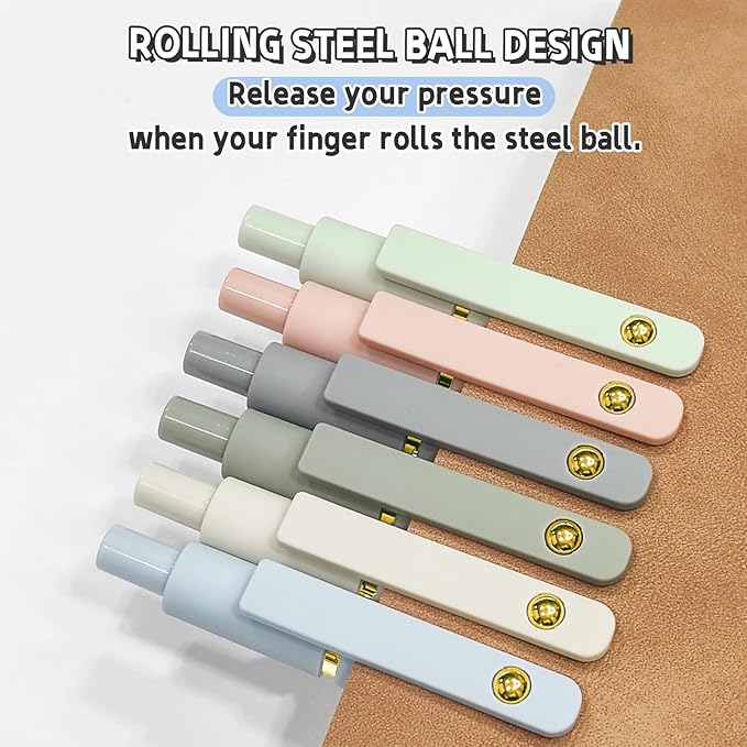 6 Pcs Gel Pens 0.5mm Quick Dry Black Ink Pens Fine Point Smooth Writing Pens, Cute Office and School Supplies Gifts for Women Teacher Students (6 Pcs Morandi Gold)