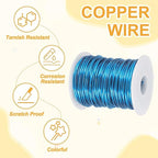uxcell 12 Gauge / 2mm Anodized Aluminum Wire for Jewelry Craft Making, 102 Feet Bendable Flexible Wire for DIY Home Decor Gardening Sculpture, Blue