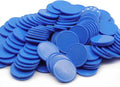 Set of 100 Opaque Plastic Learning Counters Mini Poker Chips Game Tokens with Storage Box (RoyalBlue, 1.26 Inch)