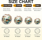 KAAYEE Wooden Puzzles for Adults, Chinese Landscape Painting Wooden Jigsaw Puzzle, 450 PCS Unique Shape Wood Puzzle Adult, 3D Visual Effect Flat Puzzle Birthday Family Games (XL-17.3 * 17.3in)