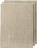 Senso Clear Primed Linen Panels - 16x20-3 Pack of Panels for Painting Oils, Acrylics, Pastels and More