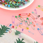 Swpeet 440Pcs 28mm/1.11 Inch Colorful Safety Pins Assortment Kit, Rust Resistant Steel Small Safety Pin Kit with Clear Case, Mini Safety Pins for Sewing, Clothes, Craft Arts