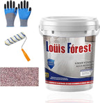 Louis Forest Epoxy Floor Paint, High-Gloss Marble Effect Coating, Epoxy Colored Sand Floor Paint, Wear-Resistant and Non-Slip for Indoor Outdoor (1KG-Peach red)