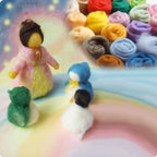 3.53oz Wool Roving Yarn, Wool Felting Supplies, Pure Wools, Chunky Yarn, Spinning Wool Roving for Needle Felting Wet Felting DIY Hand Spinning (Light Coffee)