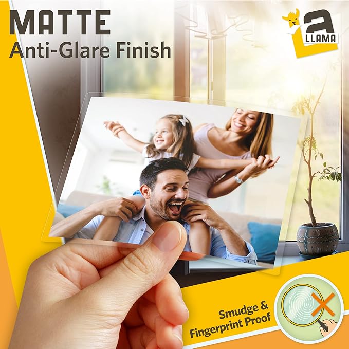 Thermal Laminating Pouches, Matte Finish, 2.6 x 3.9 Inches, 5 Mil Thick, 50 Pack, Suited for Business Card Size Laminating Sheets 2 x 3.5